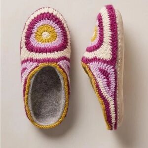 NWT French Knot Boho Wool Slippers— Size 7-7.5